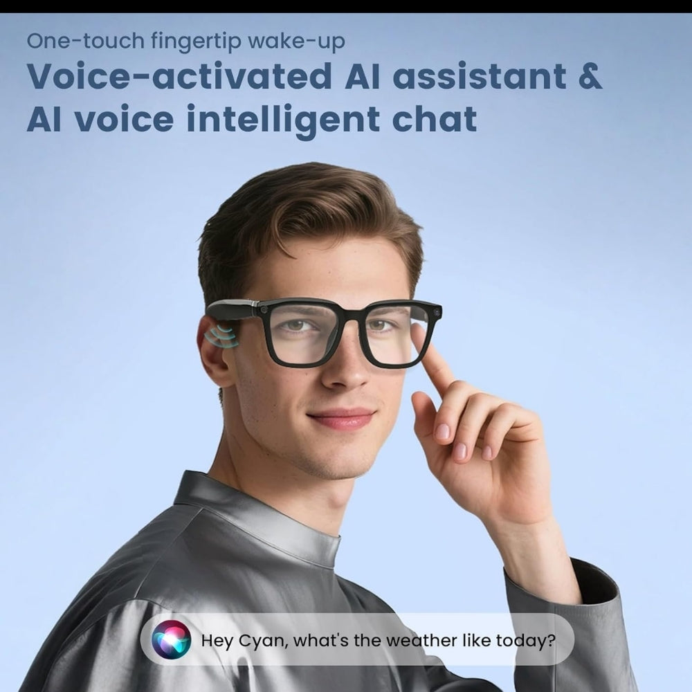 8MP Video Glasses Camera Smart Bluetooth Wireless 1080p Full HD Video Recording Photo and Audio