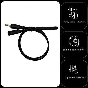 CCTV Microphone for IP Camera 3.5mm Jack Plug Audio Input & 2.1mm DC plug 6-12V input