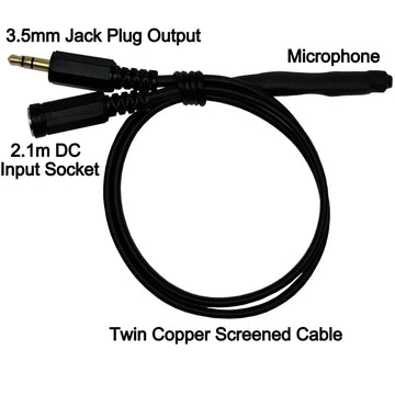 CCTV Microphone for IP Camera 3.5mm Jack Plug Audio Input & 2.1mm DC plug 6-12V input