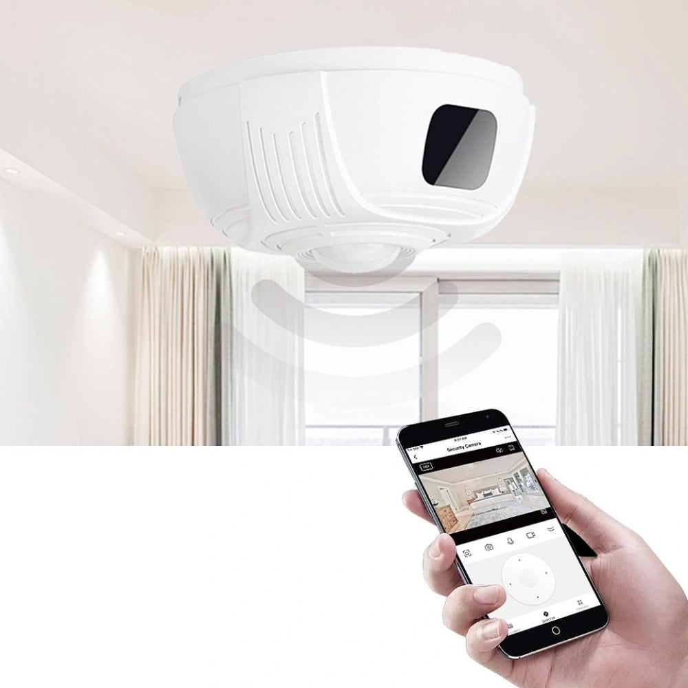 Ceiling Mount Surveillance Camera Wireless Wi-Fi 330 degree Horizontal Pan Video Recorder