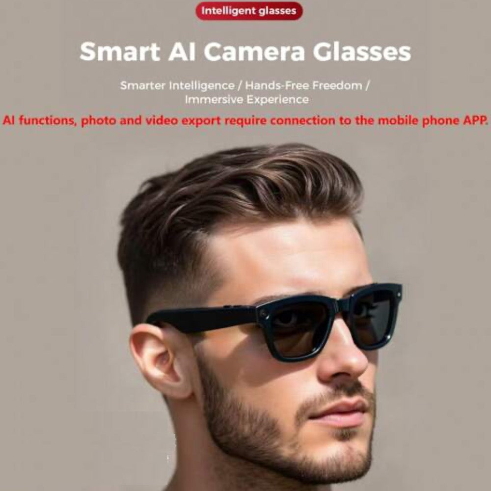 Smart Bluetooth Video Glasses 5MP Camera 1080p Full HD Video Recording Photo and Audio
