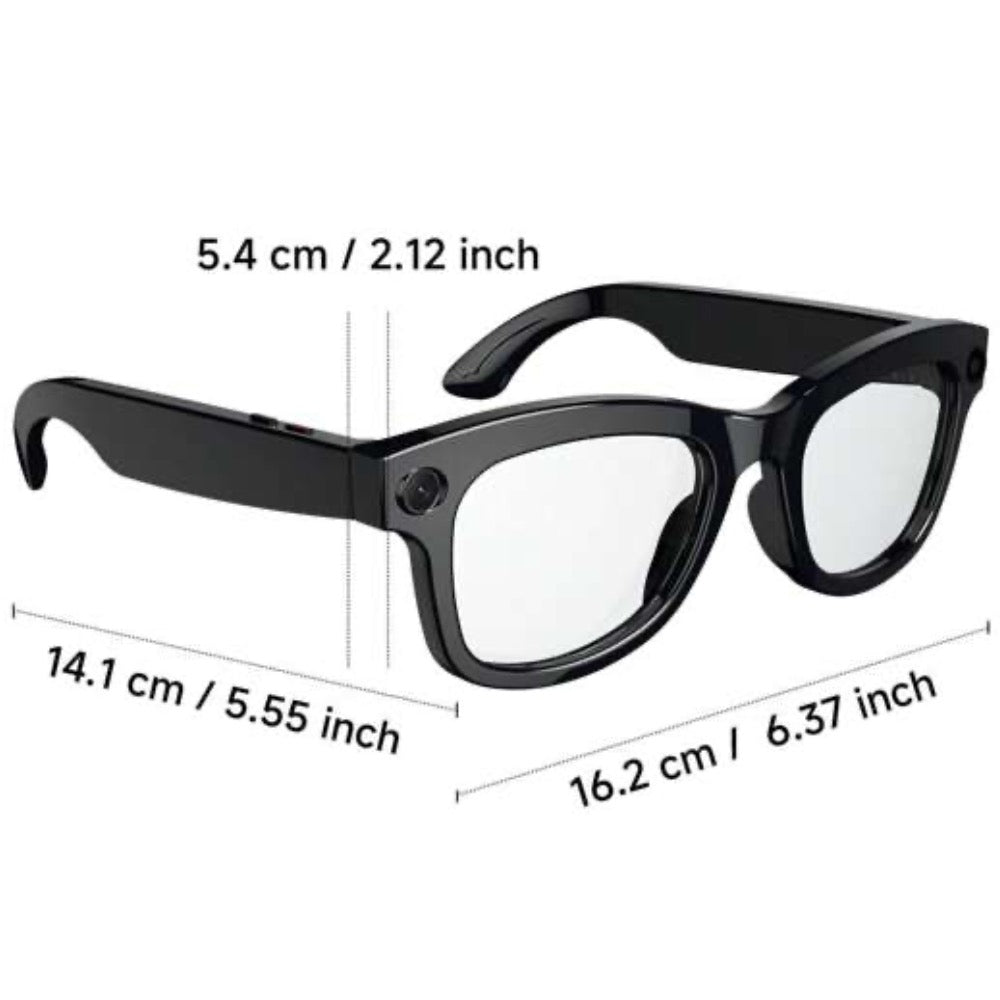 Smart Bluetooth Video Glasses 5MP Camera 1080p Full HD Video Recording Photo and Audio