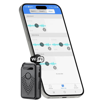 AR01 Wireless Wi-Fi Sound Recorder Listening Device Unlimited Range Live Audio Streaming Voice Activated Push Notification