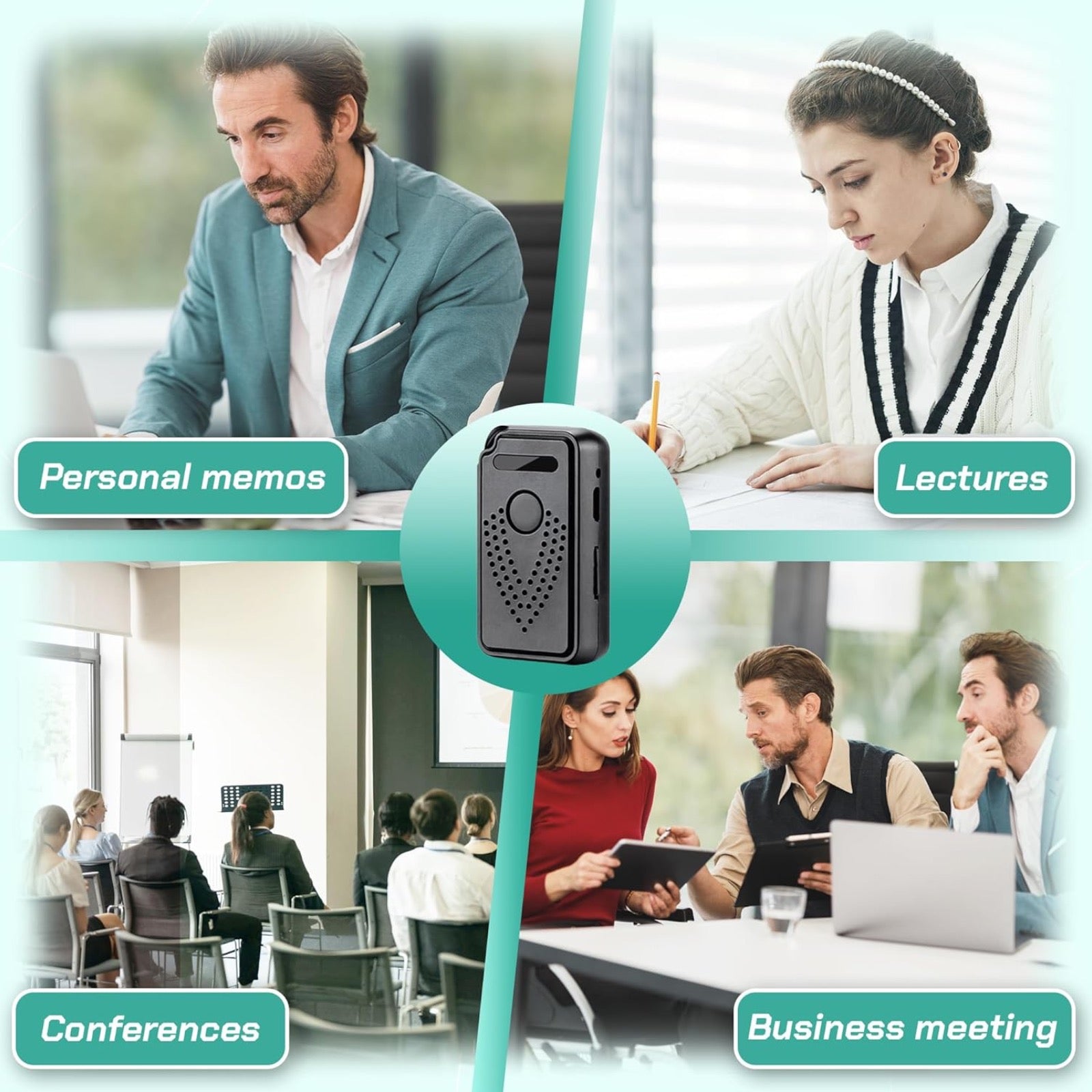 AR01 Wireless Wi-Fi Sound Recorder Listening Device Unlimited Range Live Audio Streaming Voice Activated Push Notification