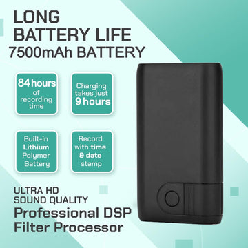 AR06 Wireless Wi-Fi Audio Recorder Sound Activated 9 Month Battery Unlimited Range Audio Listening Download