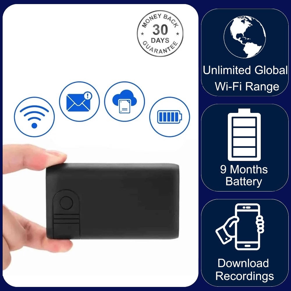 AR06 Wireless Wi-Fi Audio Recorder Sound Activated 9 Month Battery Unlimited Range Download