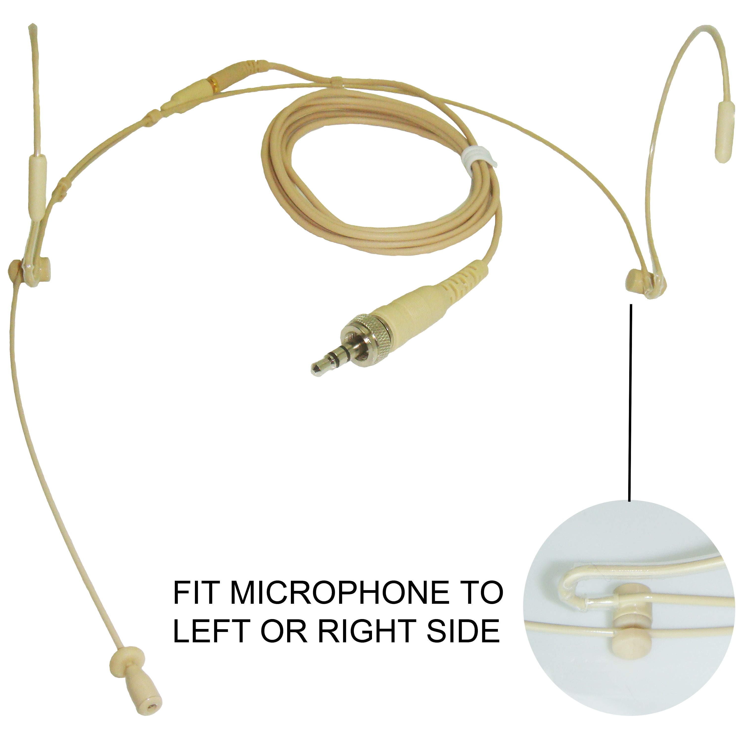 Double Ear Hook Microphone for Sennheiser Lemo 3 Pin and 3.5mm Jack Transmitter EW SL DW G AVX XSW EK SK Series