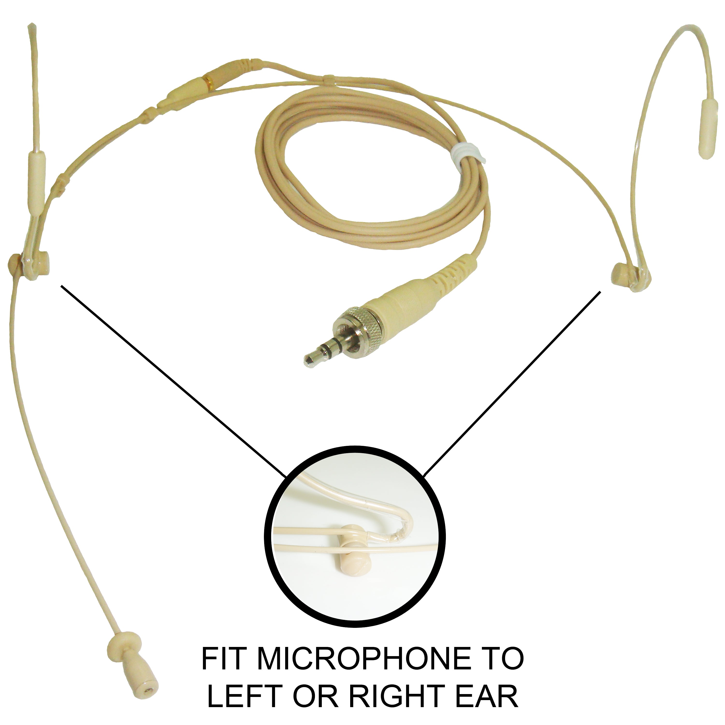 Double Ear Hook Microphone for Sennheiser Lemo 3 Pin and 3.5mm Jack Transmitter EW SL DW G AVX XSW EK SK Series