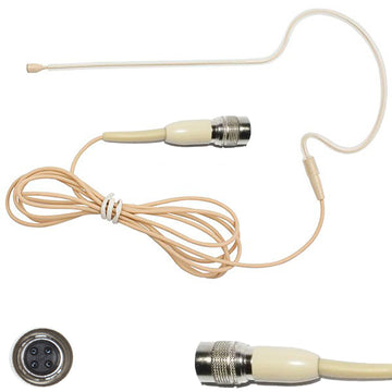 Audio Technica Single Ear Hook Earset Microphone for (CW) 4 Pin Body Pack Transmitters