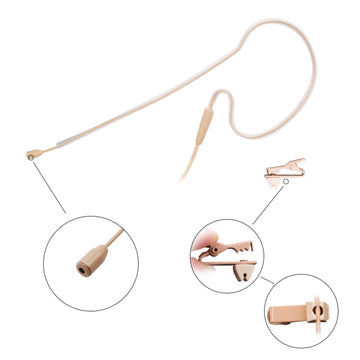 Audio Technica Single Ear Hook Earset Microphone for (CW) 4 Pin Body Pack Transmitters