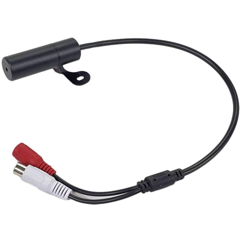 Waterproof Outdoor CCTV Microphone for IP Camera 3.5mm Jack Plug Input IP66 Rated Solid Metal Housing & Bracket