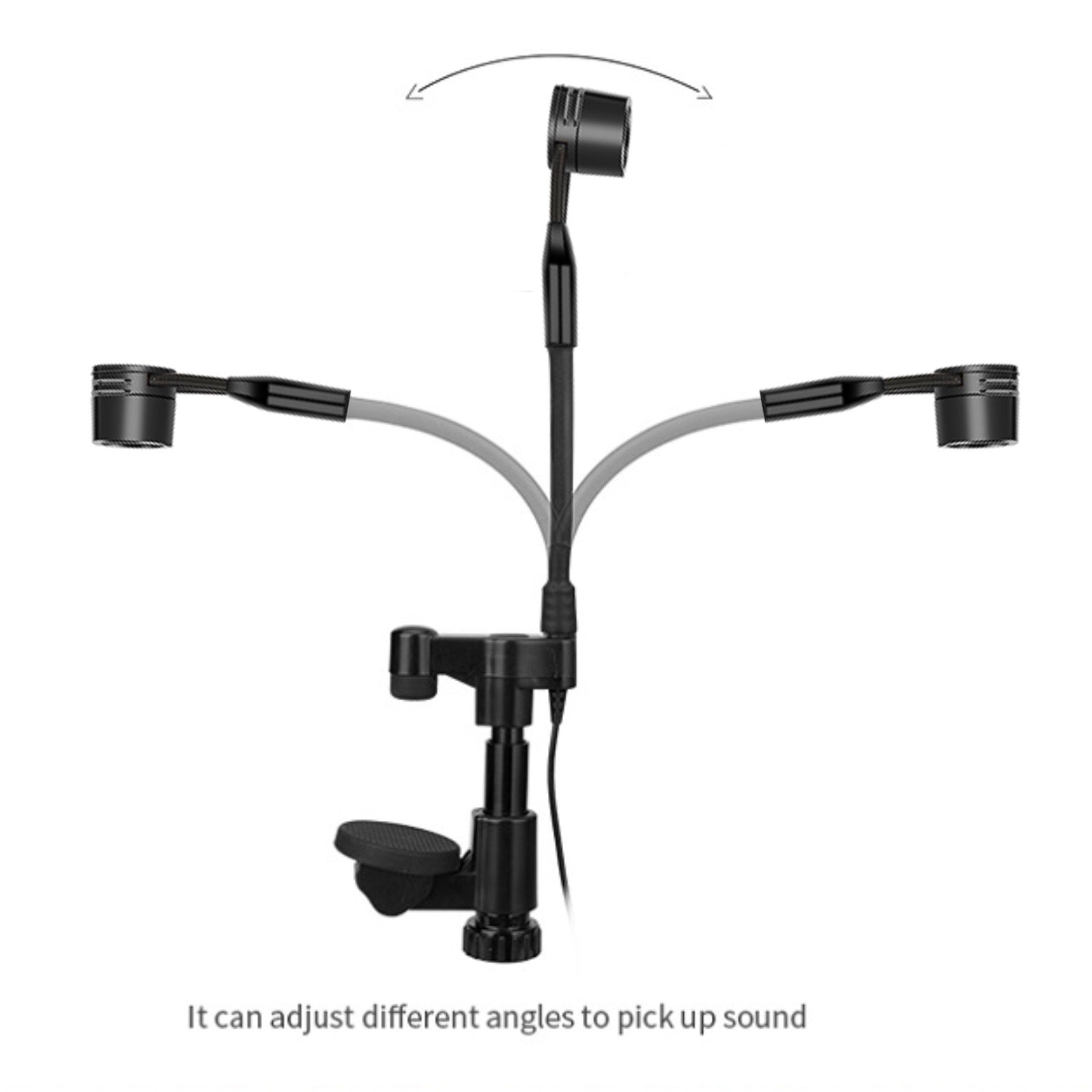 String Instrument Cardioid Microphone with Flexible Gooseneck for use with Belt Pack Transmitters