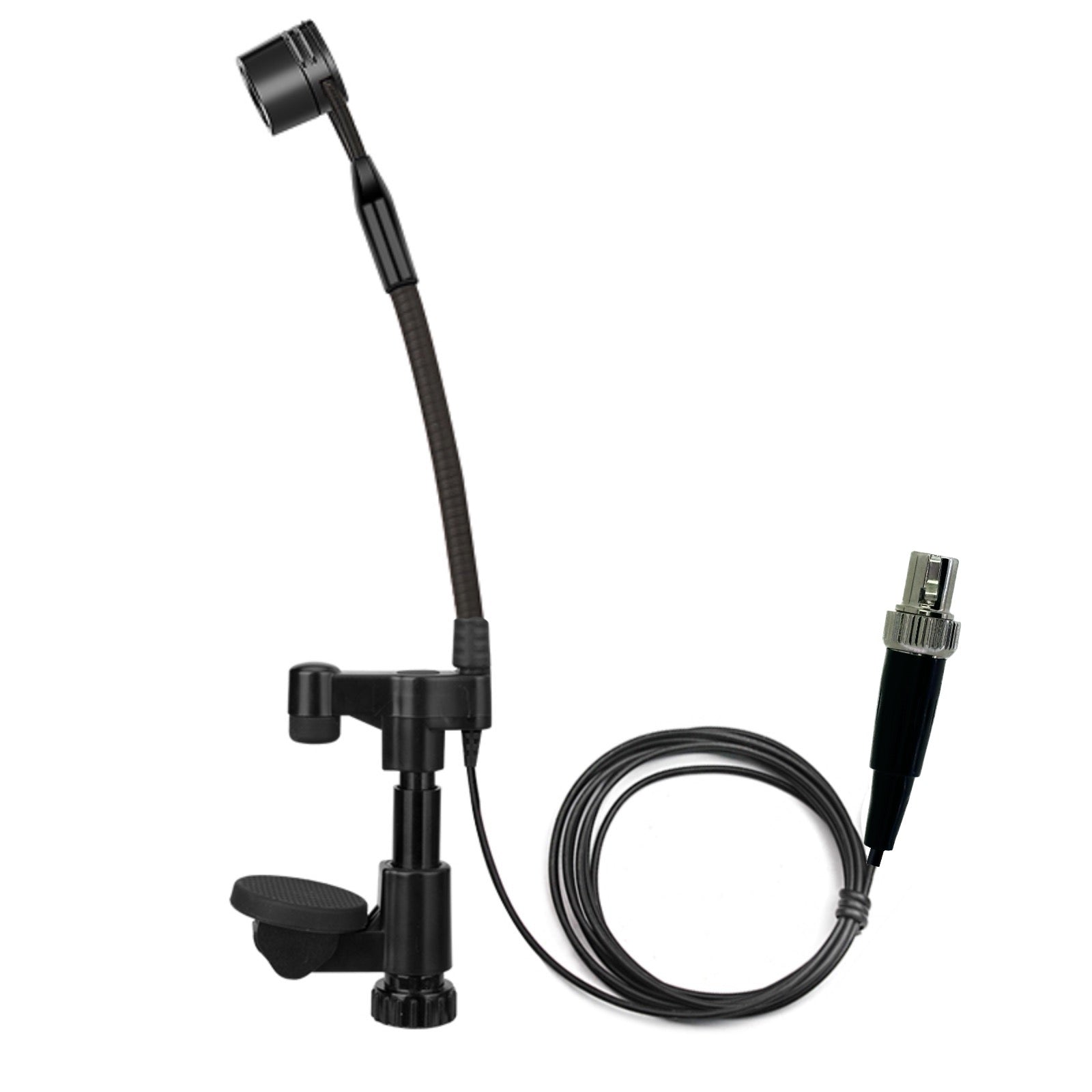 String Instrument Cardioid Microphone with Flexible Gooseneck for use with Belt Pack Transmitters