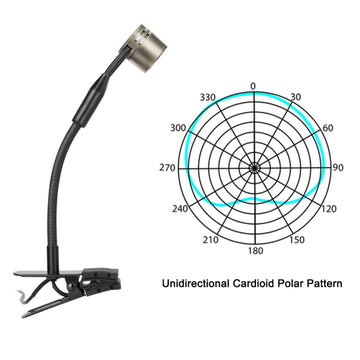 Professional Saxophone Instrument Microphone Kimafun CX309 with Clip for Sax Trumpet Tuba