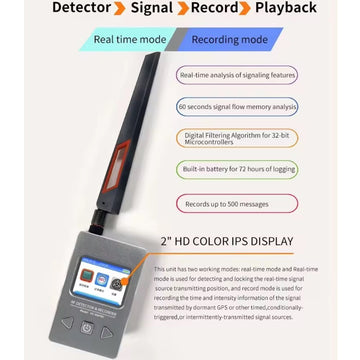 RF Bug Detector Recorder 4 GHZ Anti-Spy GPS Tracker Wi-Fi Camera GSM Audio Bug Finder