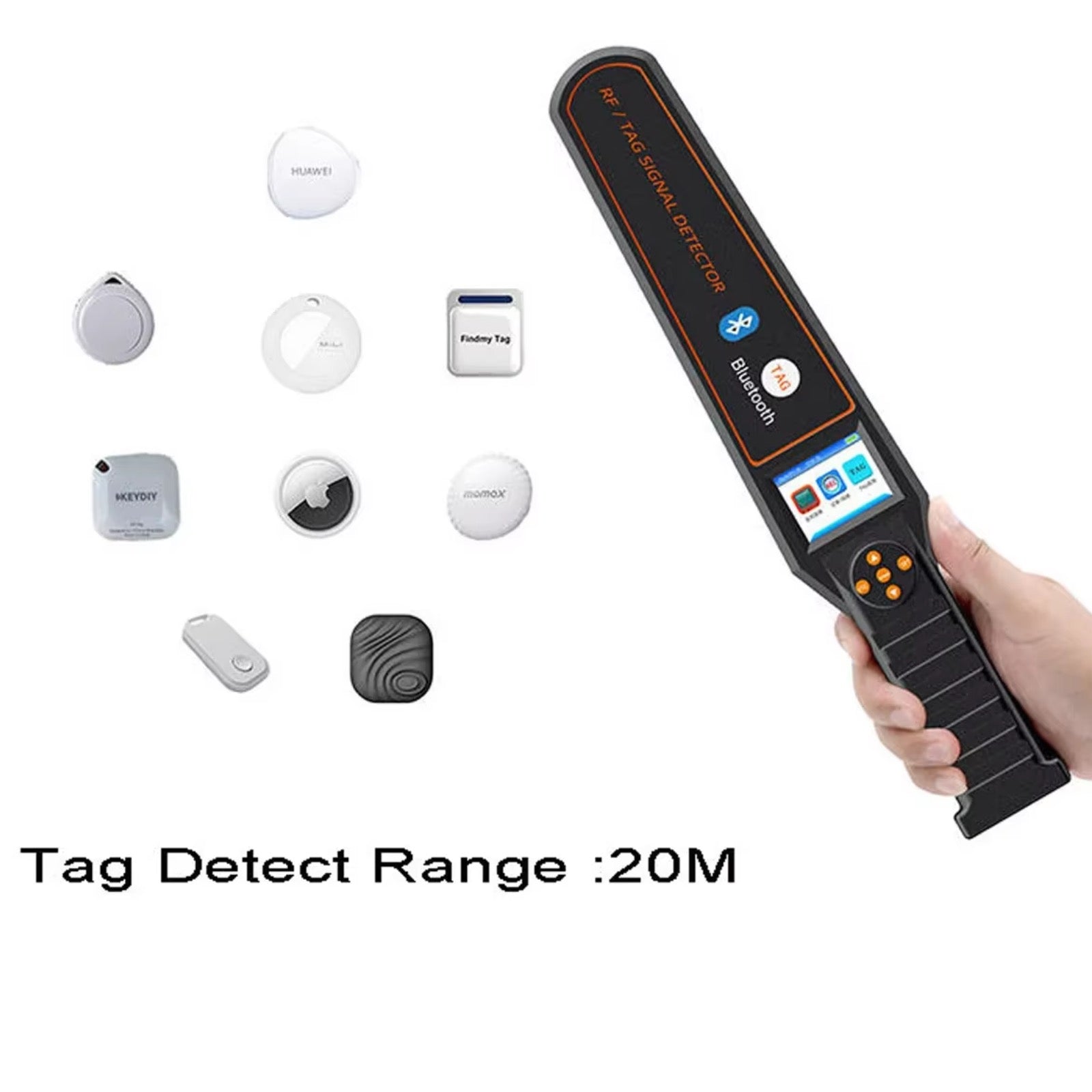 RFD-828 Portable Handheld Anti-Spy Bug Air Tag Detector Wifi Camera GPS Tracker GSM Audio RF Signal Scanner