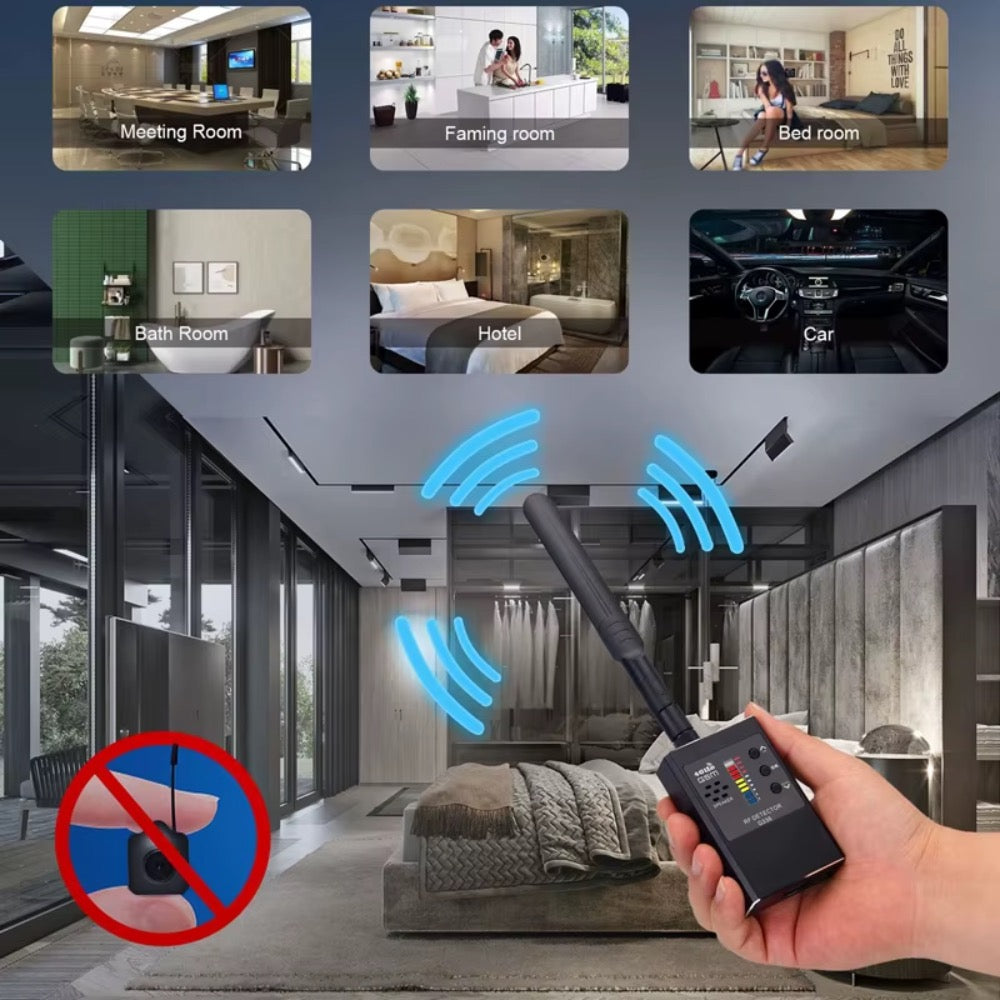 Anti-Spy Bug Detector Pocket Sized Wireless RF Frequency Scanner Sweeper GSM CDMA GPS Tracker Finder