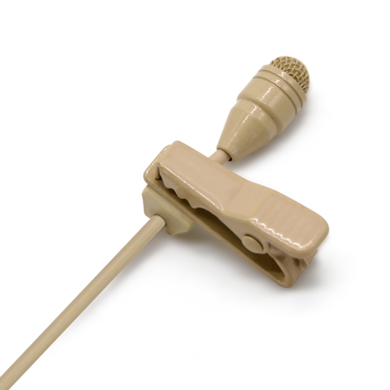 Beige Lavaliere Lapel Microphone for Wireless Body Pack Radio Transmitters Omnidirectional Condenser (HC-4044)