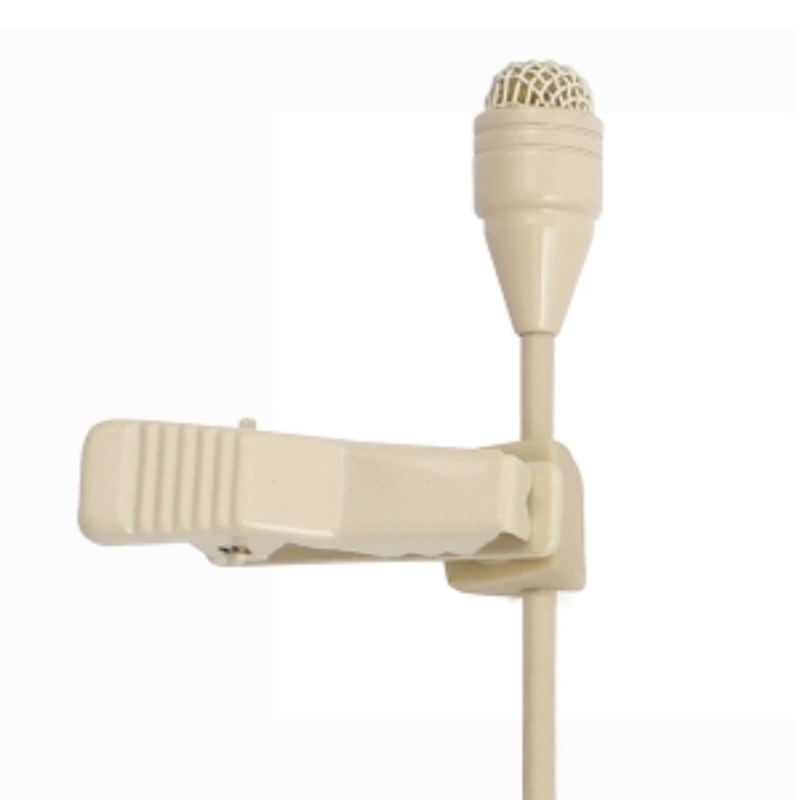 Beige Lavaliere Lapel Microphone for Wireless Body Pack Radio Transmitters Omnidirectional Condenser (HC-4044)