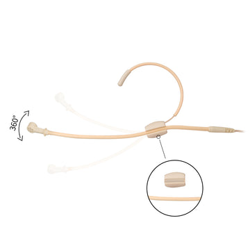 Sennheiser Unidirectional Headset Microphone 3.5mm Jack and Lemo 3 Pin Beige Double Ear-Hook Body-Pack Mic