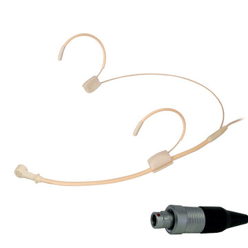 Sennheiser Unidirectional Headset Microphone 3.5mm Jack and Lemo 3 Pin Beige Double Ear-Hook Body-Pack Mic