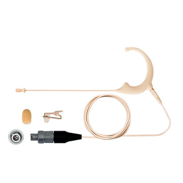 Shure Omnidirectional Single Earset Ear Hook Microphone for Lemo 3 Pin and 4 Pin Mini XLR Body Pack Transmitter