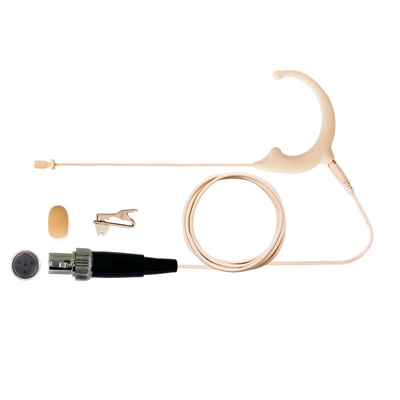 Omnidirectional Single Earset Ear Hook Microphone compatible with Shure Body Pack Transmitter