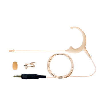 Sony Omnidirectional Single Ear Hook Earset Microphone Detachable Cable for UWP WRT UTX 3.5mm Jack and 4 Pin Hirose