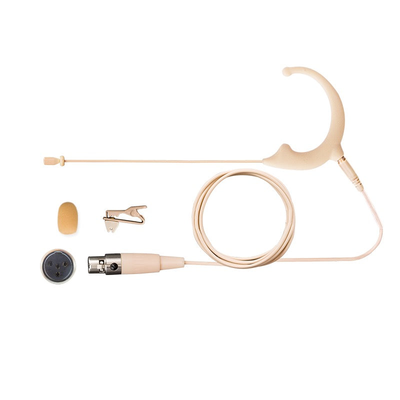 Omnidirectional Single Earset Ear Hook Microphone compatible with Shure Body Pack Transmitter