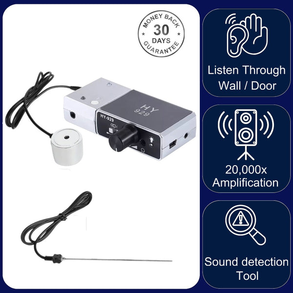 HY-929 Listen Through Wall Microphone Recorder Amplifier Leaking Pipe Door Window