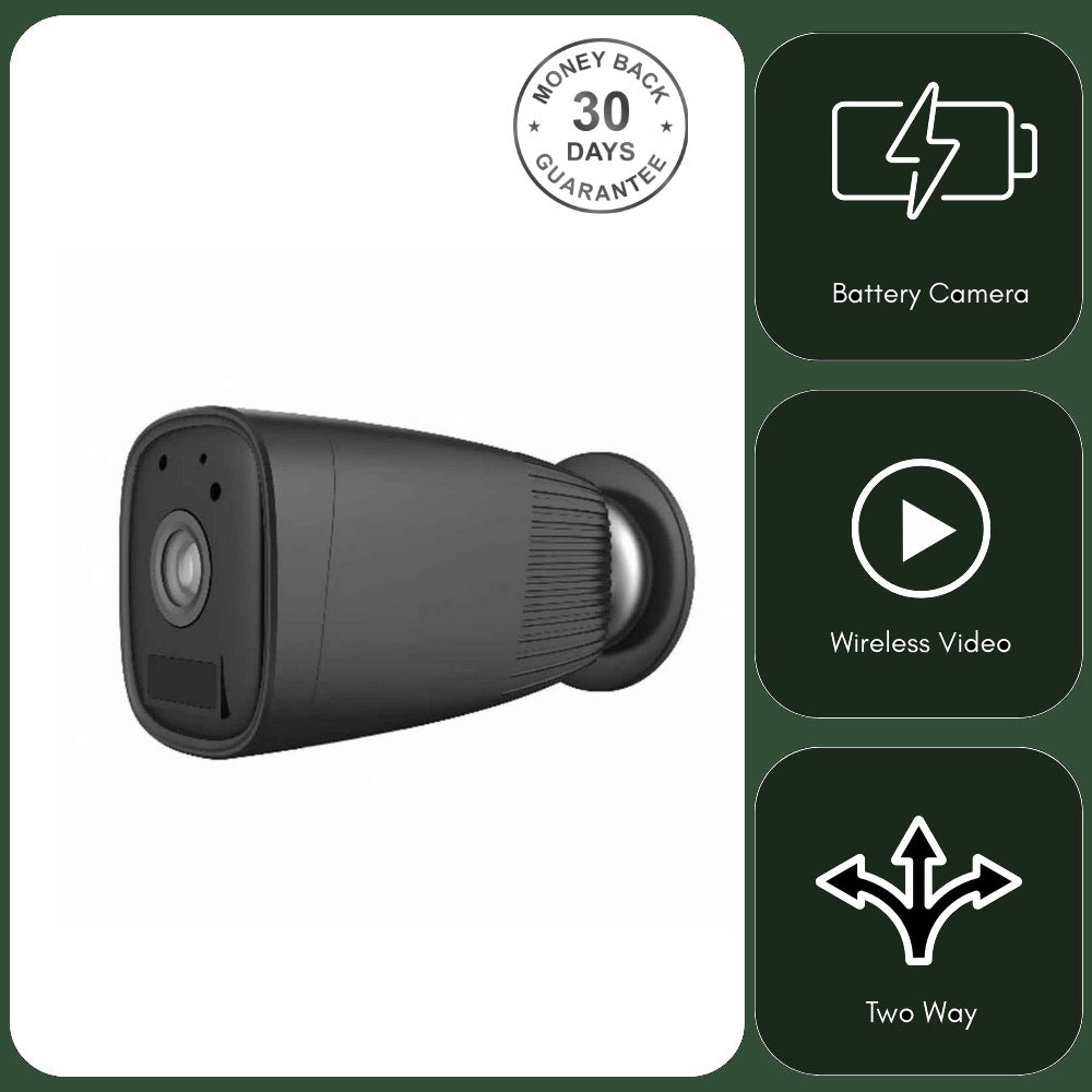 6 Month Battery Power Wire Free Wireless Wifi Video Camera Recorder 2 Way Audio Ubox App