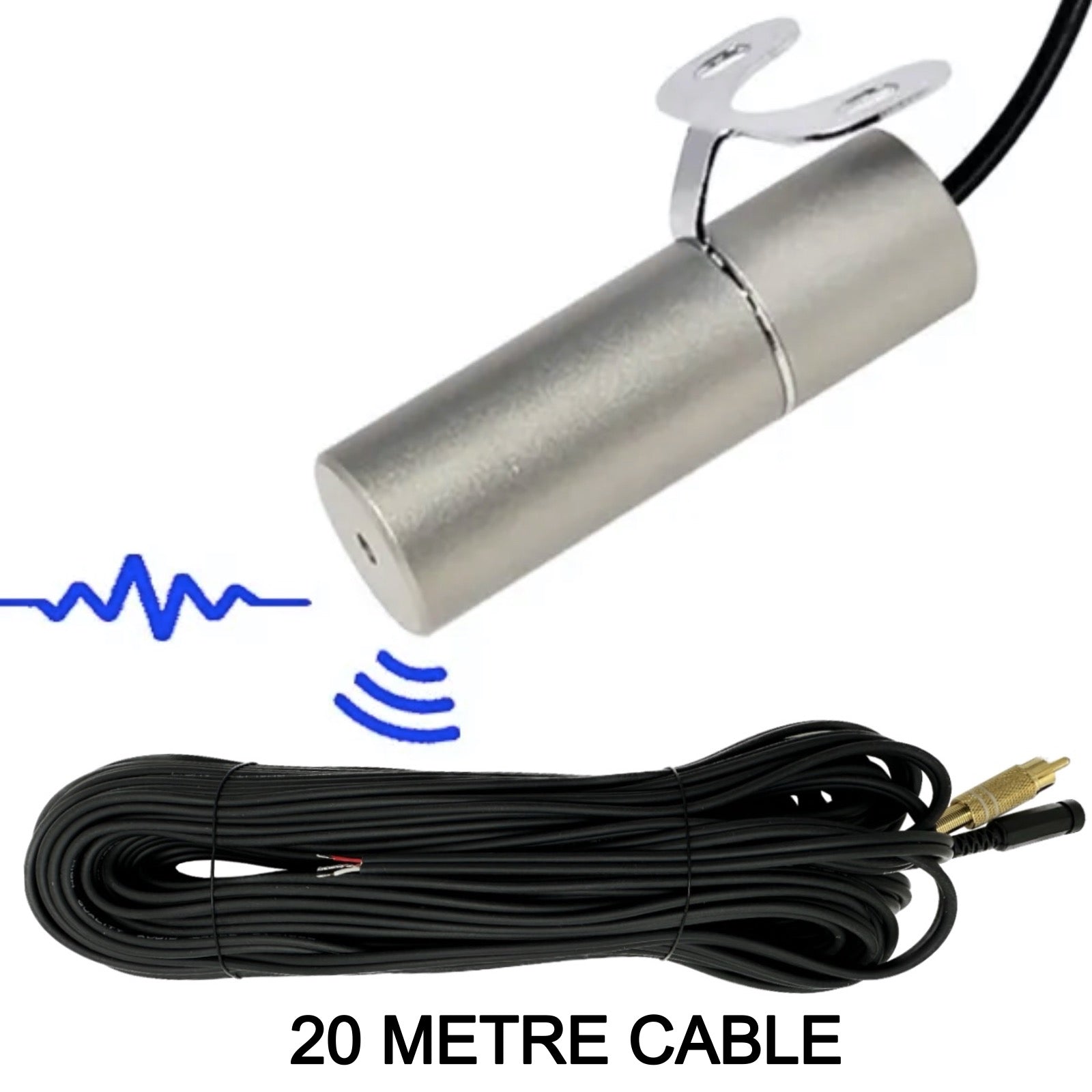 IP66 Rated Water Proof Microphone for CCTV Camera Solid Metal housing 6-12V DC input RCA Phono Output