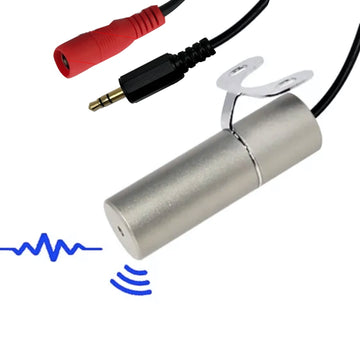 IP66 Rated CCTV Microphone for Wireless IP Camera with 3.5mm Jack Plug Input Solid Metal Housing & Bracket