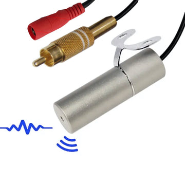 IP66 Rated Water Proof Microphone for CCTV Camera Solid Metal housing 6-12V DC input RCA Phono Output