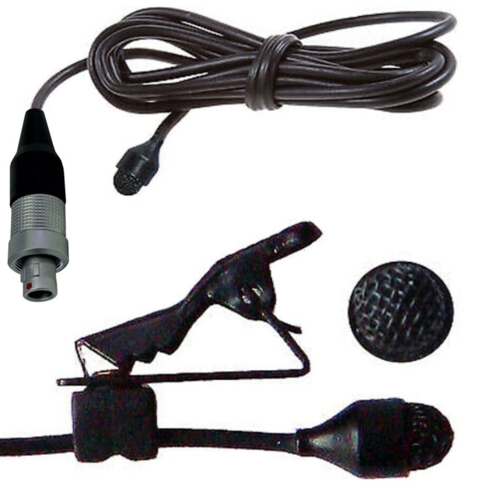 Lemo 3 Pin Microphone Lavaliere Lapel for Sennheiser Shure WisyCom Zaxcom Wireless Body Pack Radio Transmitter