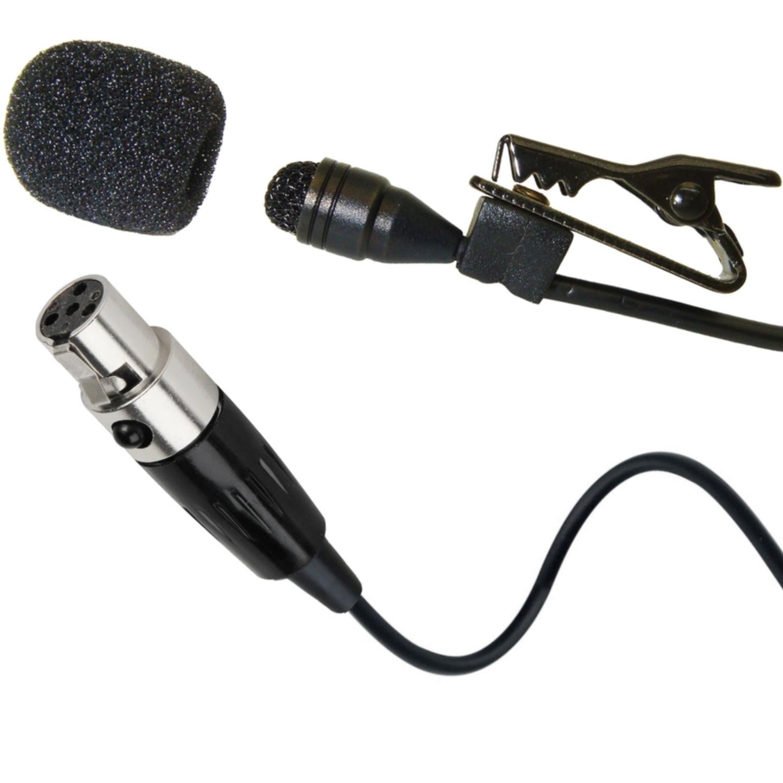 Lavaliere Microphone with 4 Pin Mini XLR Female (TA4F) Connector for Shure Body Pack Transmitters