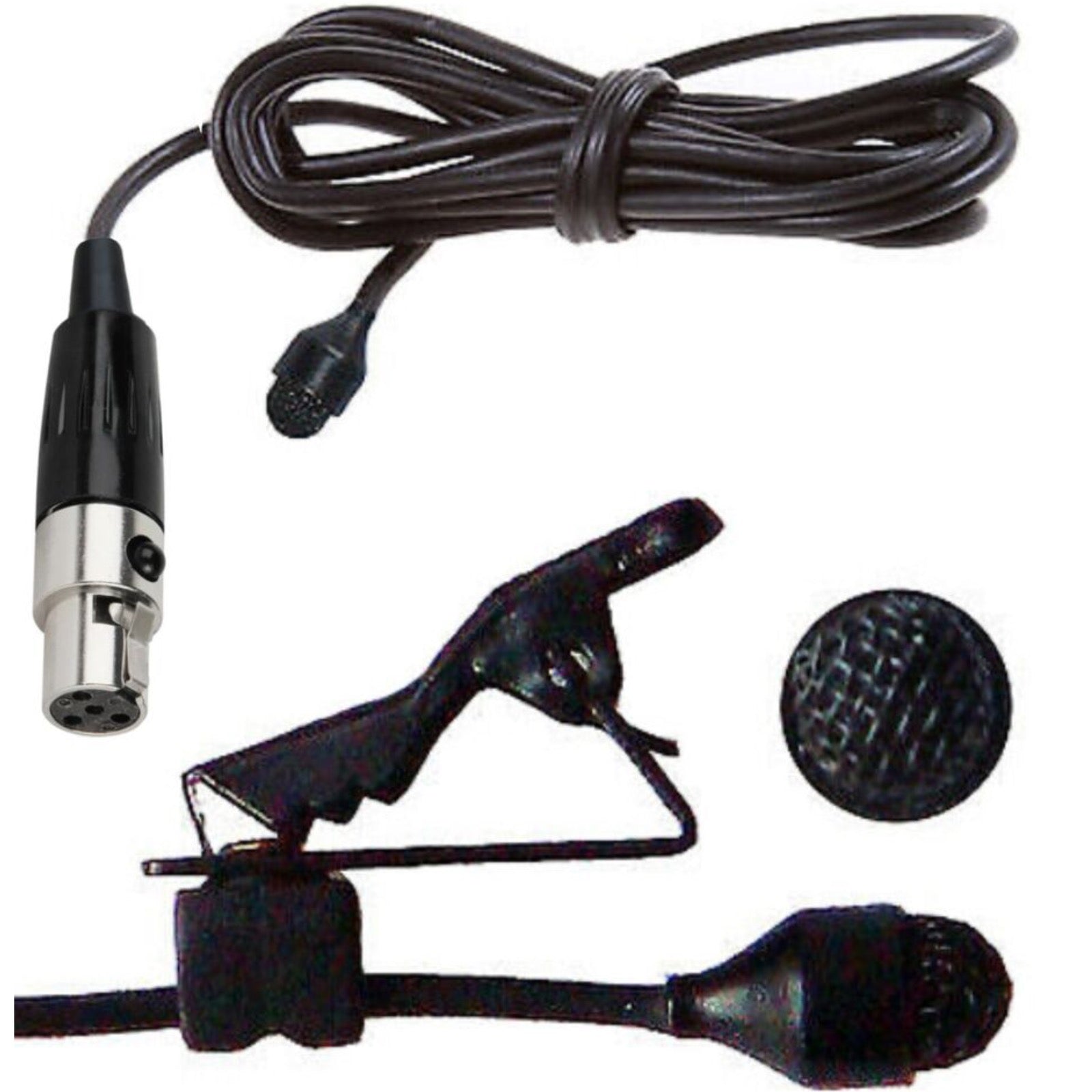 Lavaliere Microphone with 4 Pin Mini XLR Female (TA4F) Connector for Shure Body Pack Transmitters