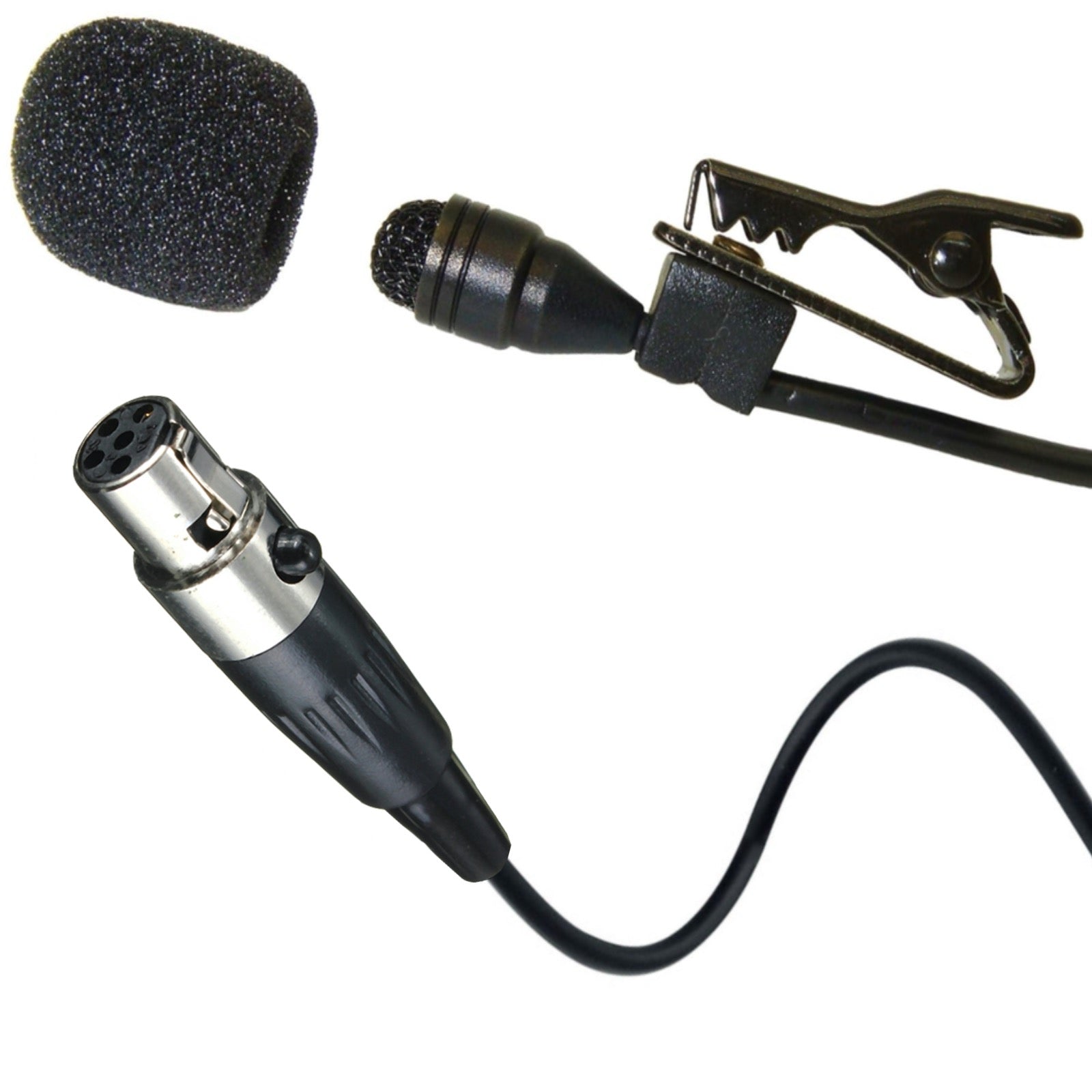 Professional Lavaliere Lapel Microphone for Wireless Body Pack Radio Transmitters Omnidirectional Condenser