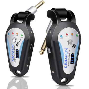 Kimafun KM-G207 Wireless Electric Guitar Transmitter Receiver Microphone System