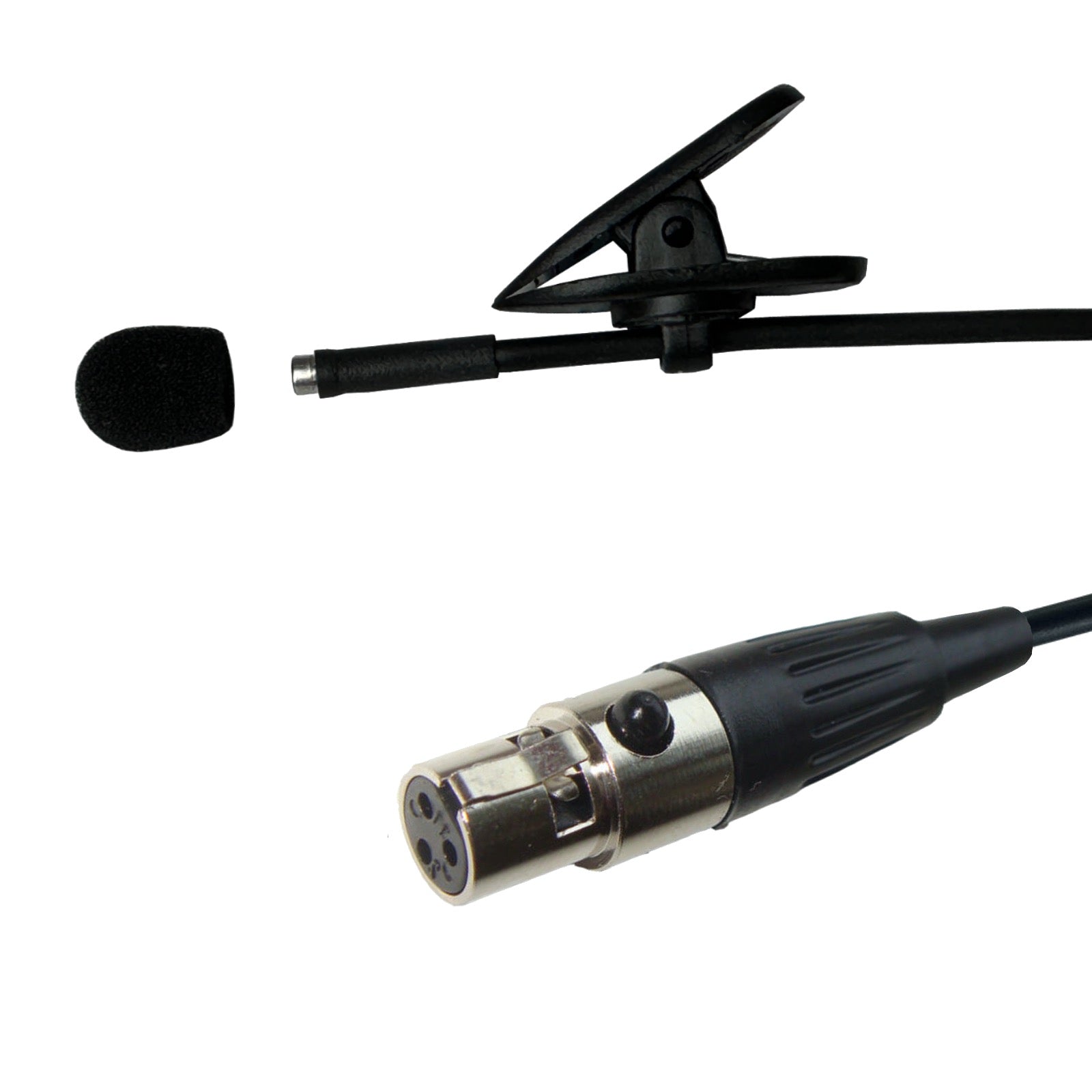 Mini Lavaliere Microphones 3 Pin Mini XLR (TA3F) for AKG Samson Gemini LG Body Pack Radio Transmitters