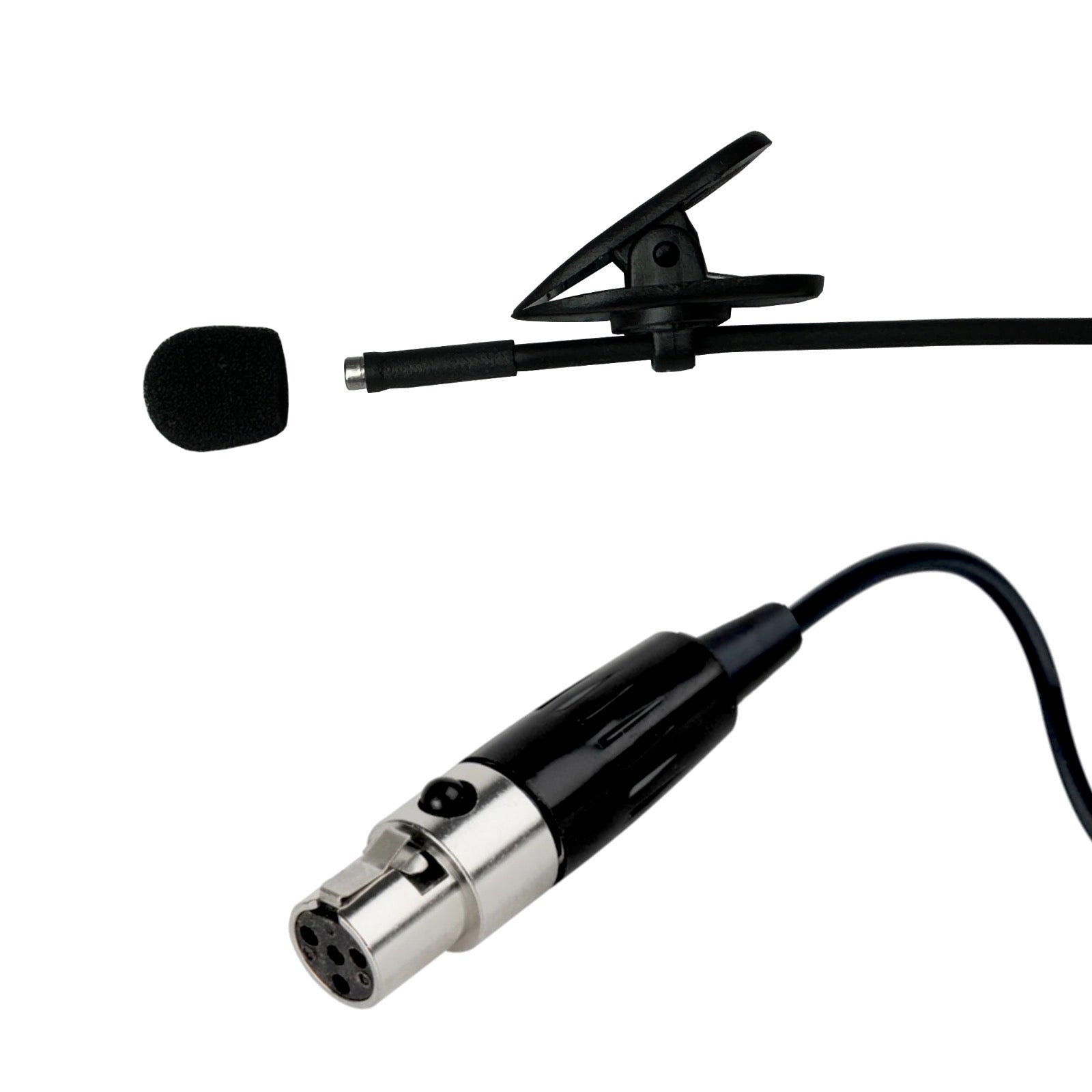 Lavaliere Microphone with 4 Pin Mini XLR Female (TA4F) Connector for Shure Body Pack Transmitters