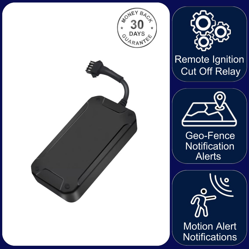 LK960 4G GPS Tracker Car Engine Cut Off Motion Vibration Geo-Fence Push Notification Alerts