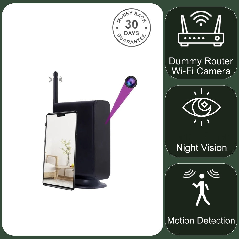 Dummy WiFi Router Camera 1080p HD Wireless Security Night Vision and Motion Detection
