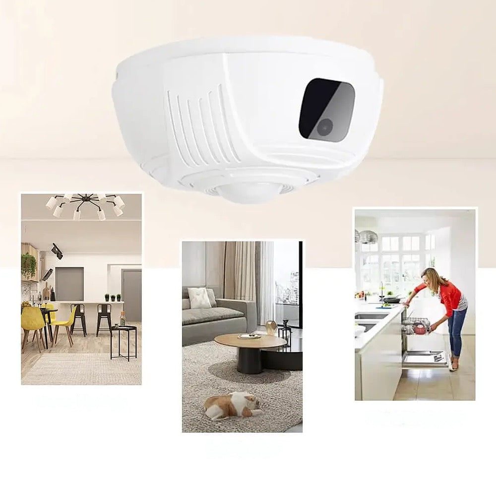 Ceiling Mount Surveillance Camera Wireless Wi-Fi 330 degree Horizontal Pan Video Recorder