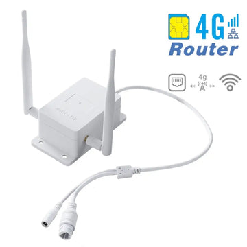 Outdoor 4G Sim Card Router 150mbps Wireless Wi-Fi 100 Metre Radius Dual Antenna Hotspot for Security Surveillance Camera