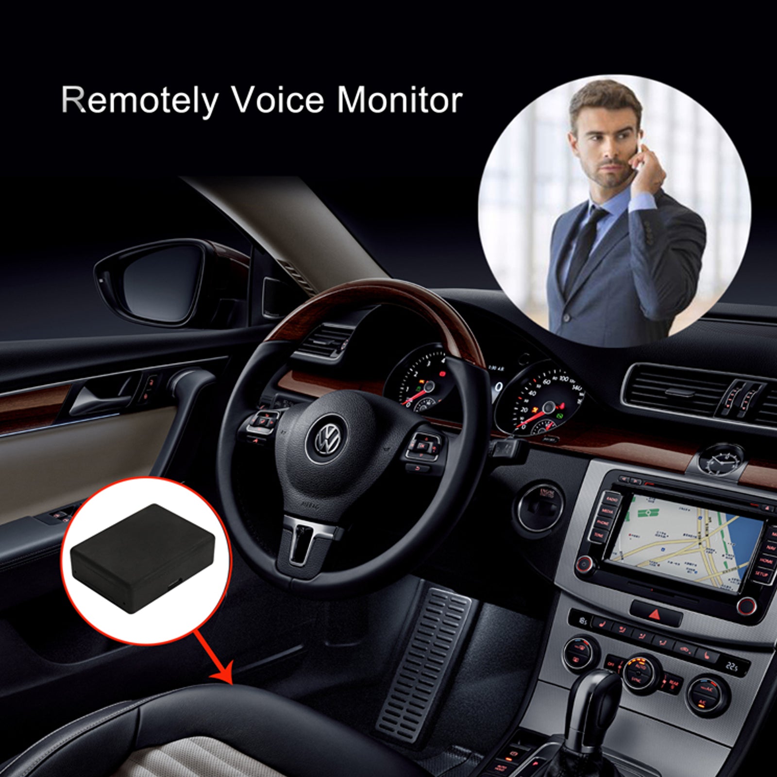 Wireless GSM Audio Monitor Listening Device with Sound Activated Call Back on UK/EU Sim