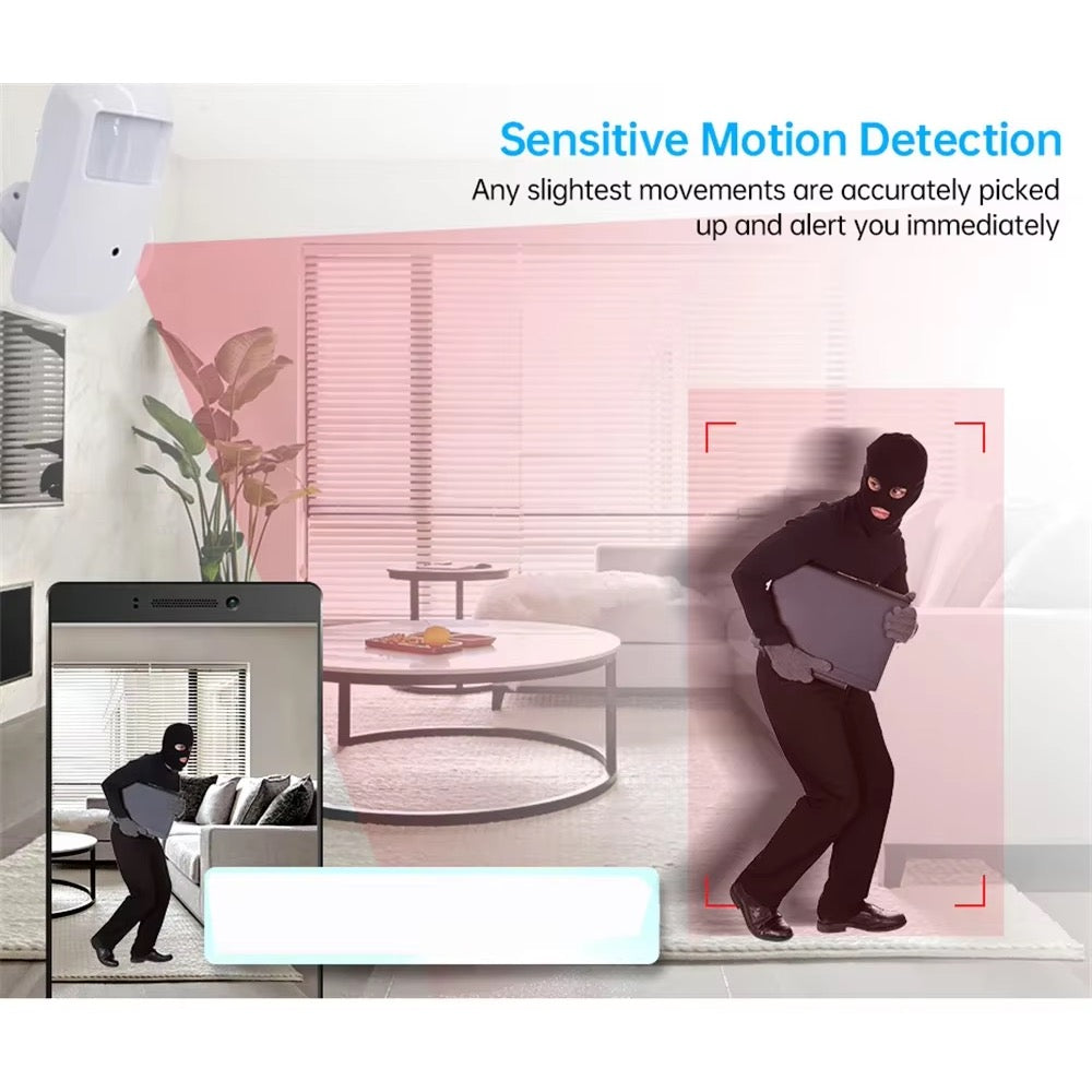 8MP Wireless Wi-Fi Camera in Dummy Alarm Sensor with Night Vision and Sound
