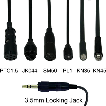 Sony Lavaliere Microphones with 3.5mm Locking Jack Plug for Wireless Body Pack Radio Transmitter (Copy)