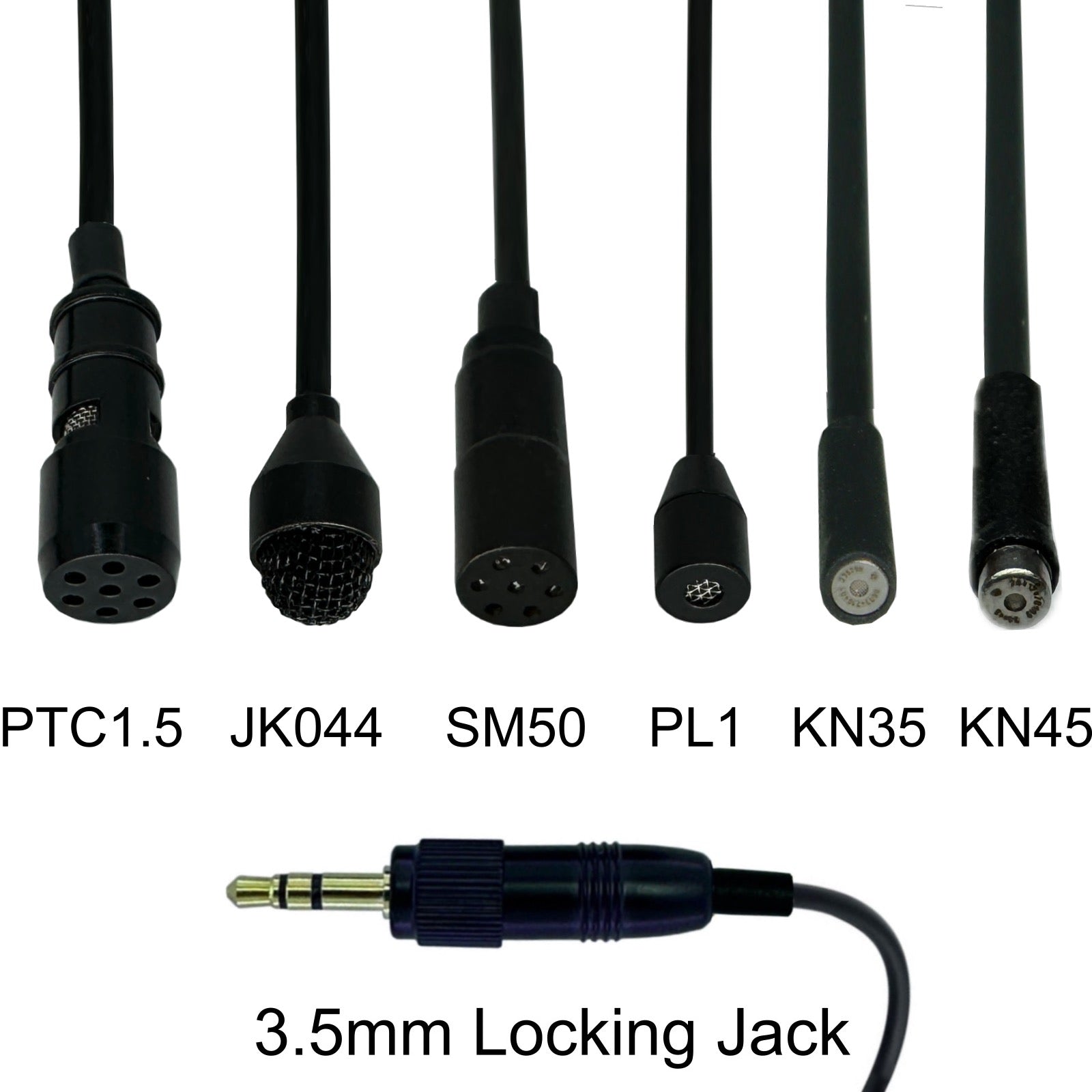 Lavaliere Microphones for Sennheiser Body Pack Transmitter with 3.5mm Locking Jack Plug Input