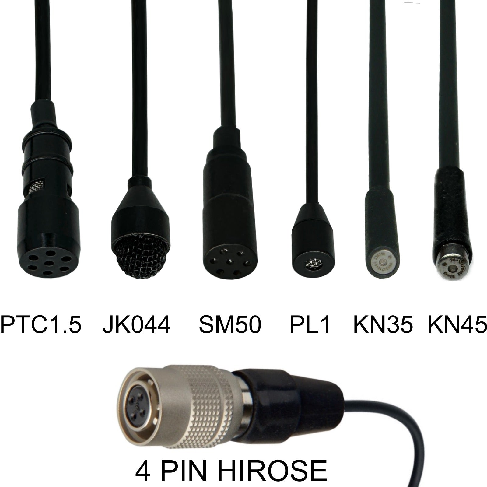 Lavaliere Microphone for Audio Technica ATW Wireless Body-pack Transmitter 4 Pin Hirose (CW)